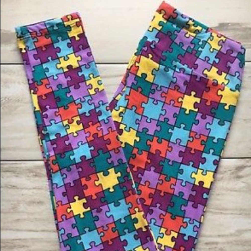 Lularoe Os Puzzle Pieces Leggings